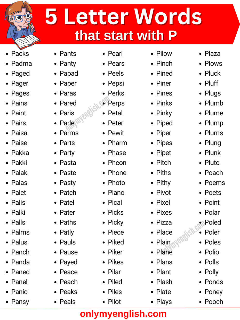 5 letter words that start with pa