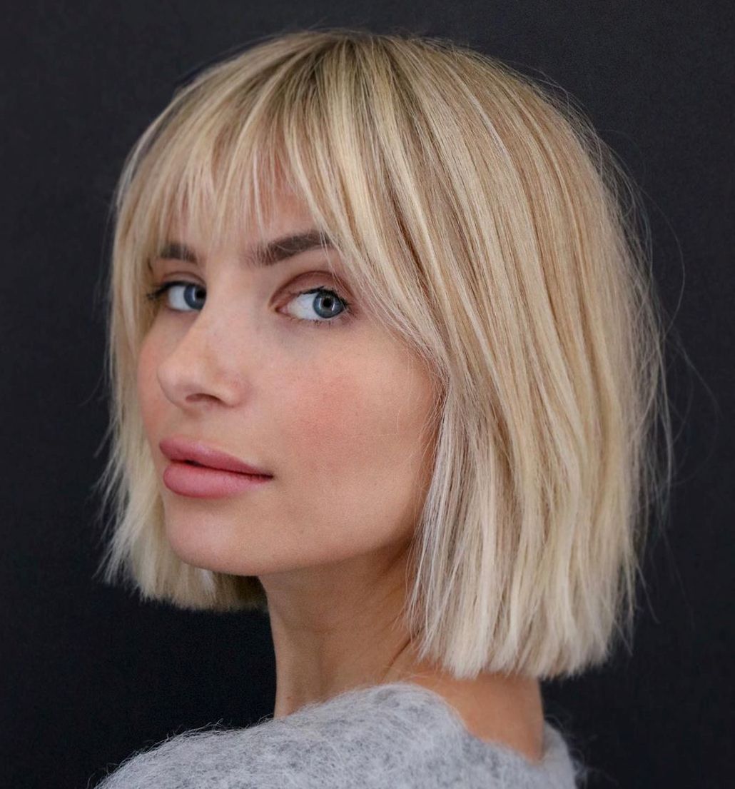 bob haircut with fringe