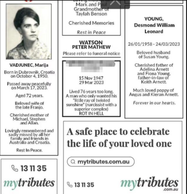 the west australian newspaper obituaries