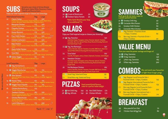 quiznos menu