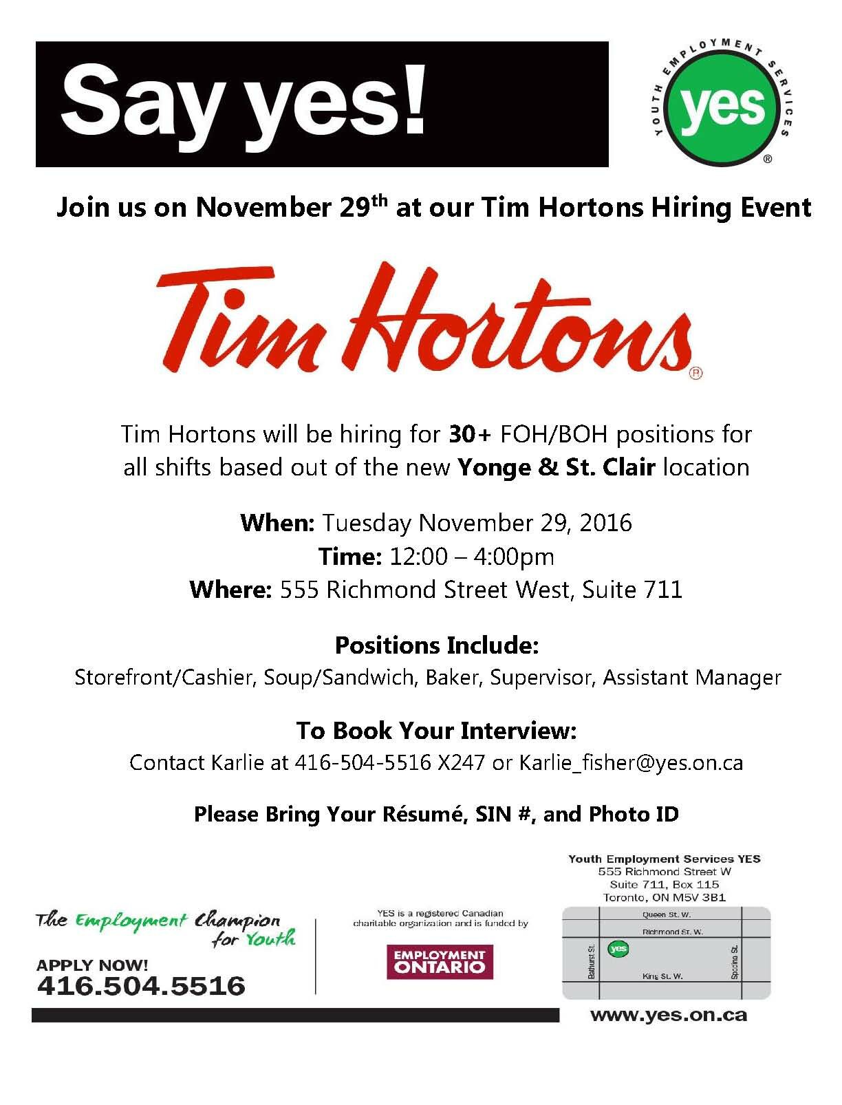 tim hortons jobs