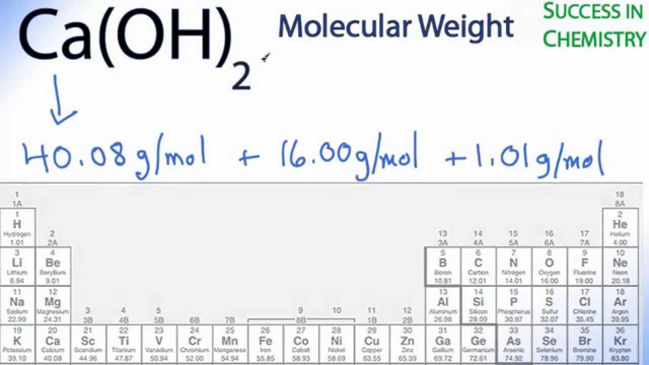 ca oh 2 molar mass