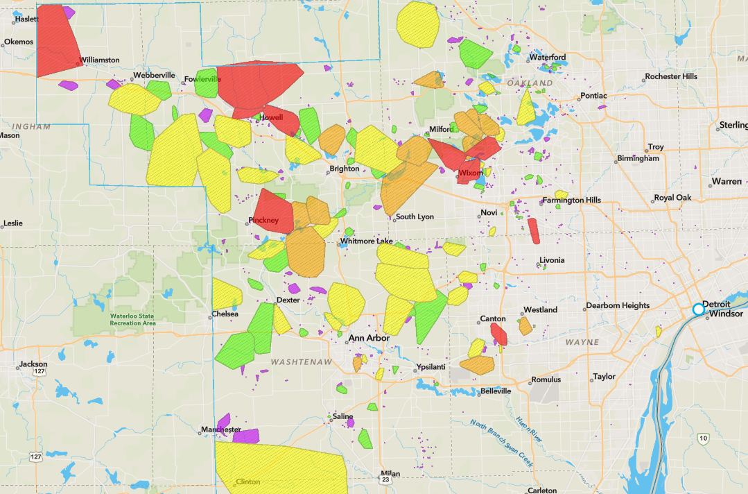 dte outage map port huron