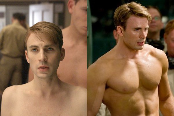 captain america before and after