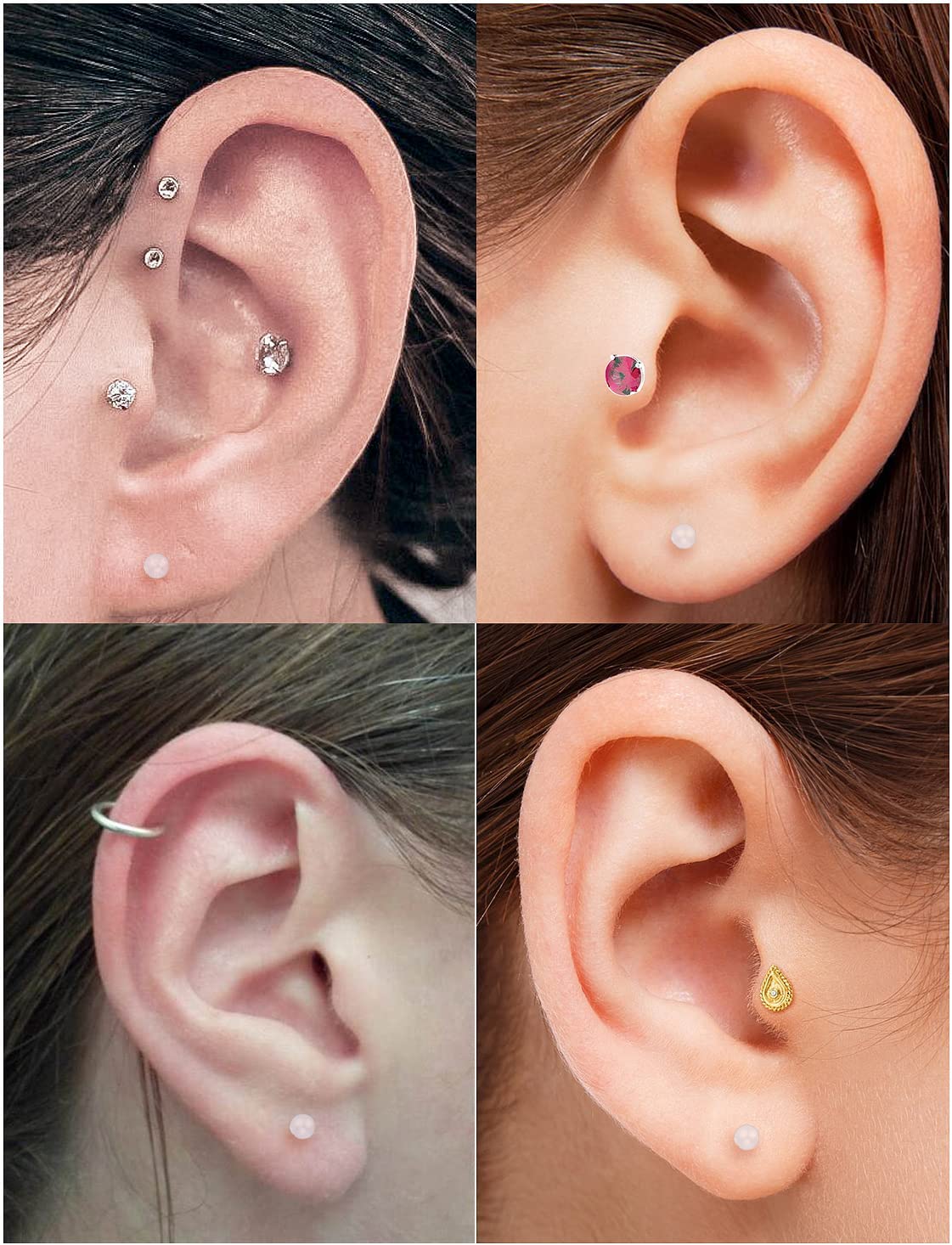 ear piercing clear stud