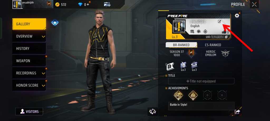 free fire best name style