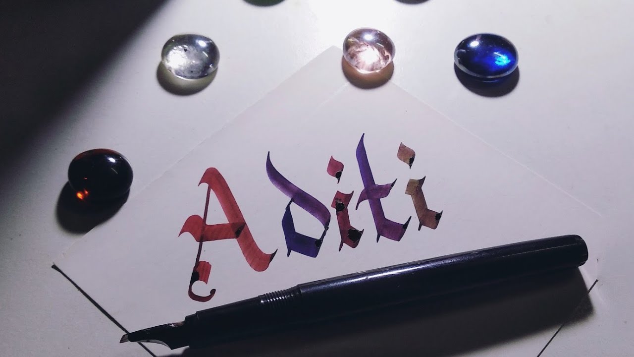 aditi in calligraphy