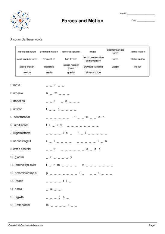 unscramble physics