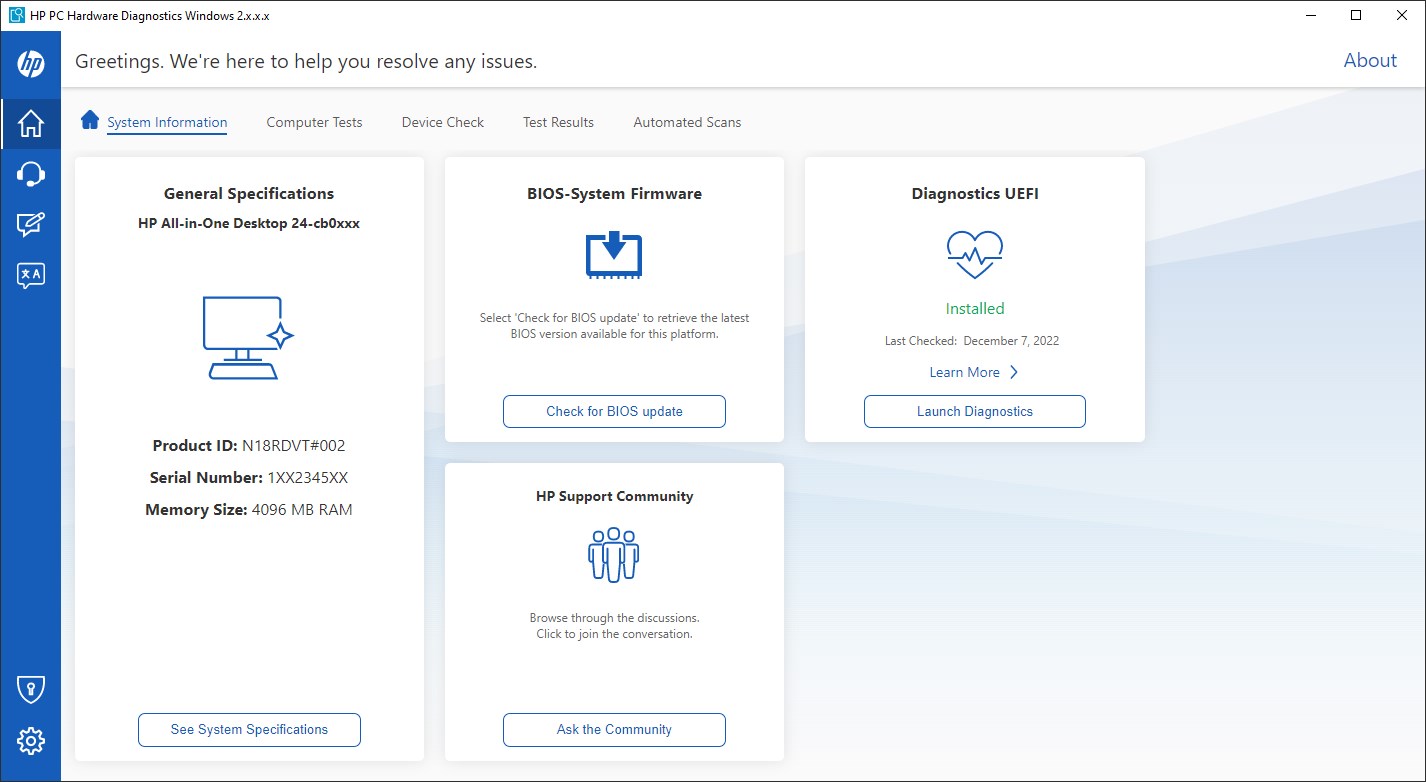 hp pc hardware diagnostics