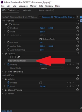 filter offline premiere pro