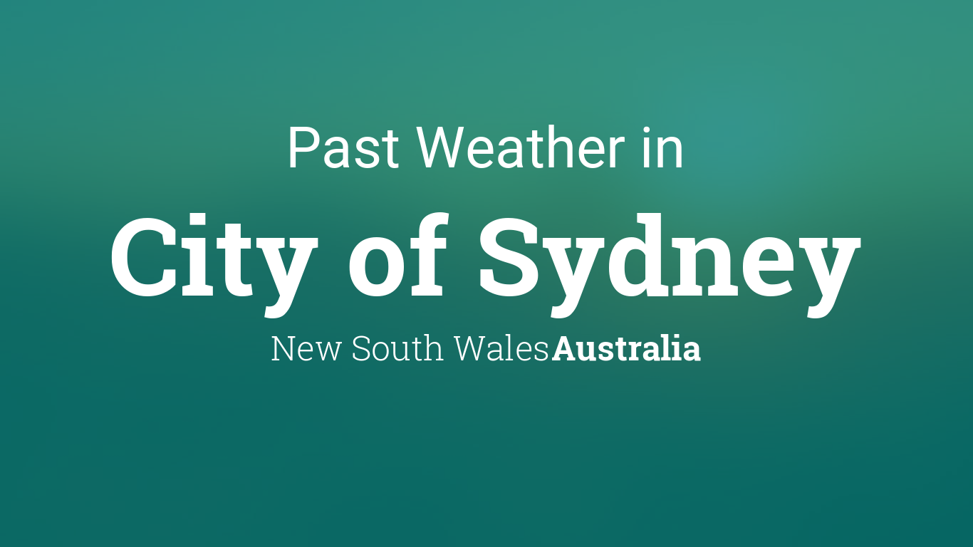 sydney past weather