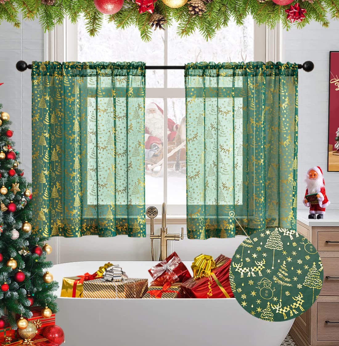 christmas cafe curtains