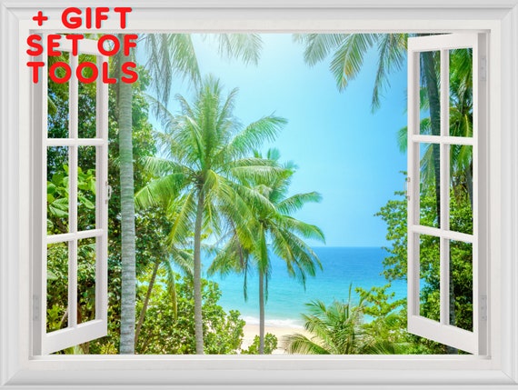 beach scene wall decals