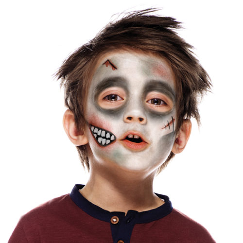 basic zombie face paint