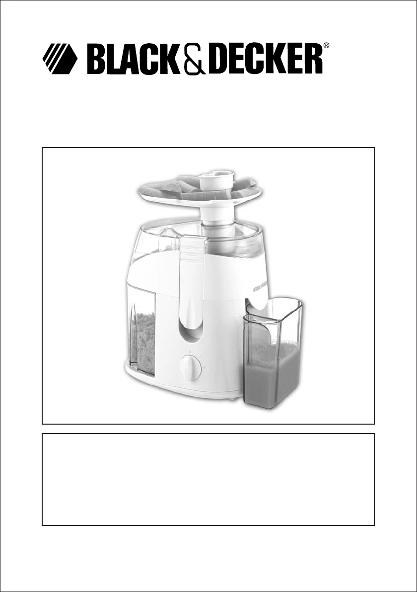 black and decker juicer manual