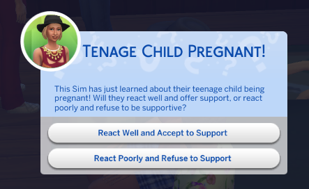sims 4 teenager pregnant