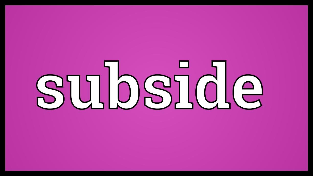 subside def