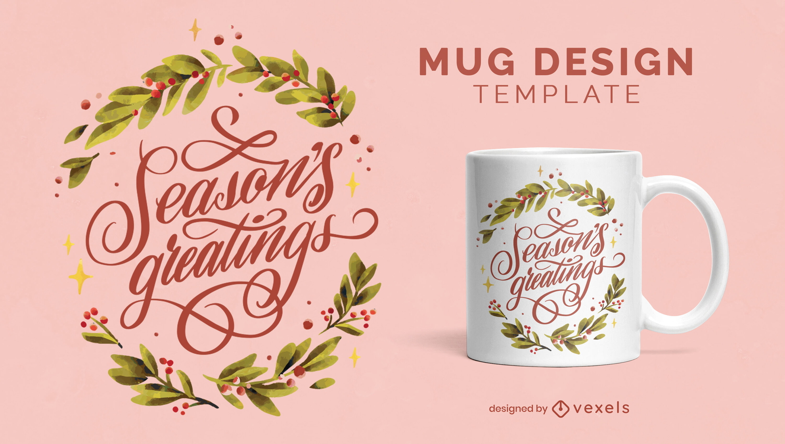 christmas mug design template