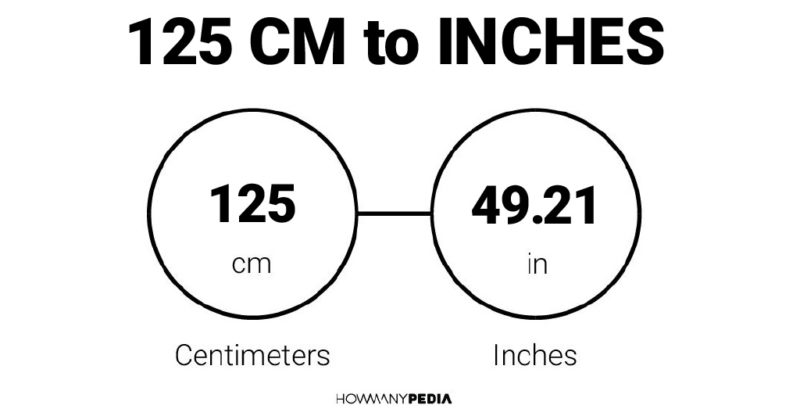 125 centimeters to inches