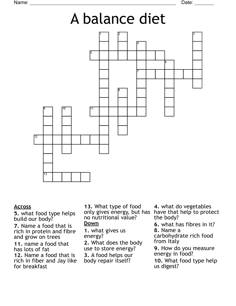 crossword clue balance