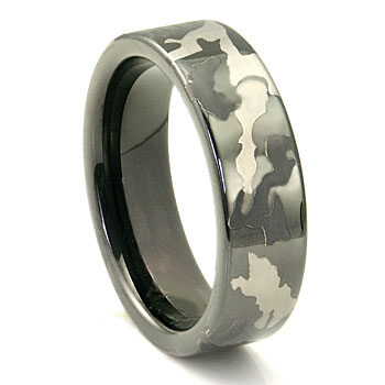 camouflage wedding rings