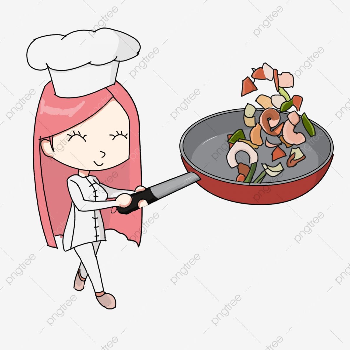 dibujo de chef mujer facil
