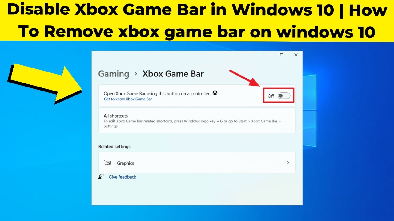 remove game bar windows 10