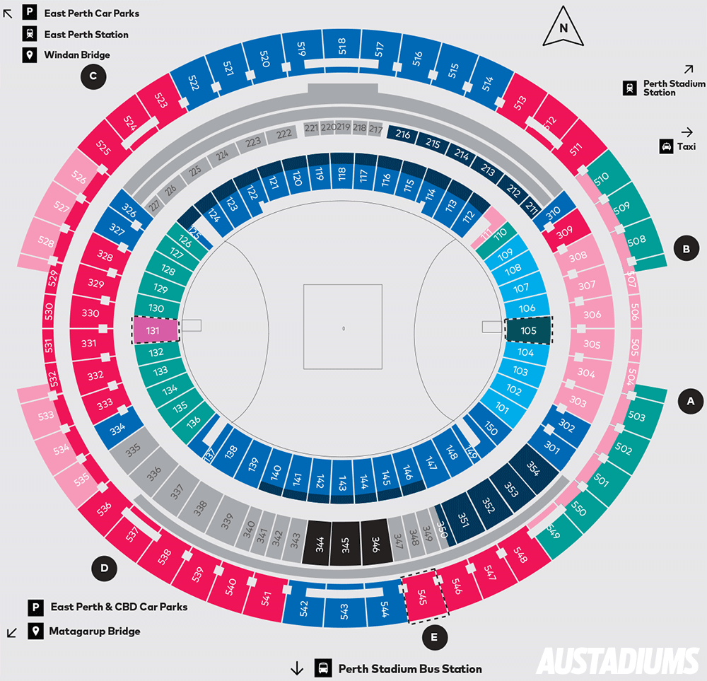 coldplay perth seating map