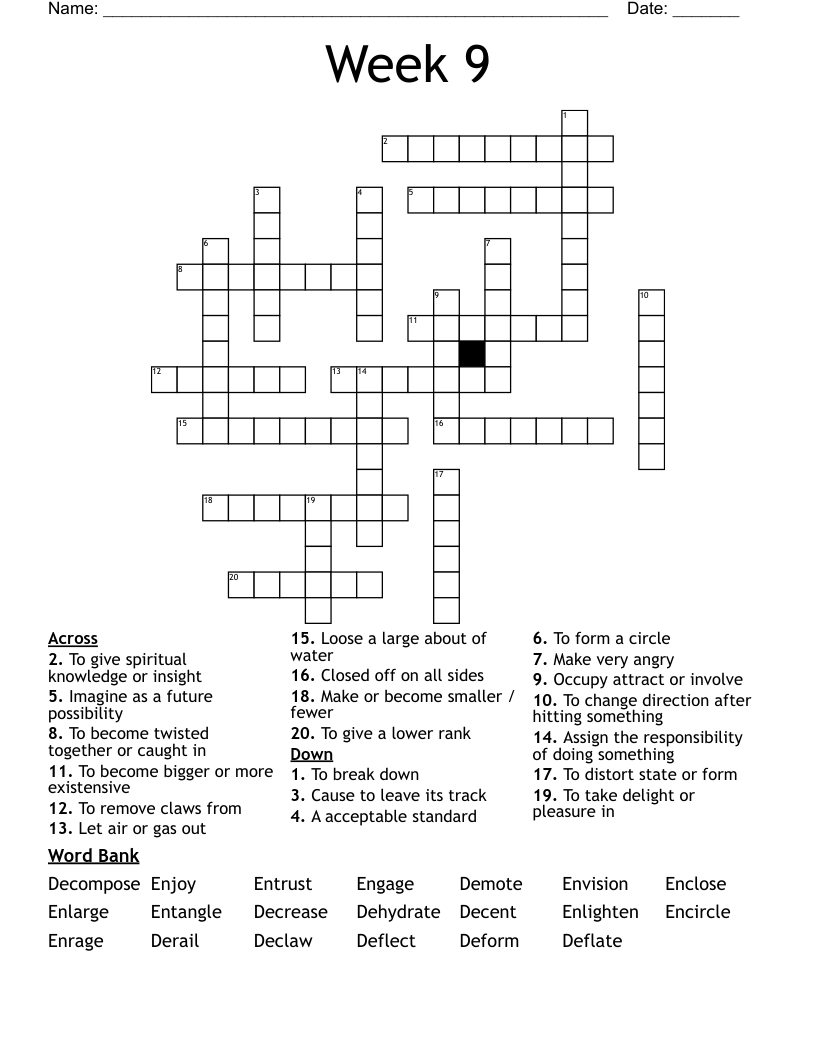 become looser crossword clue
