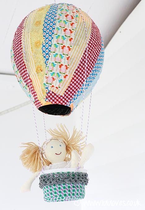 papier mache hot air balloon