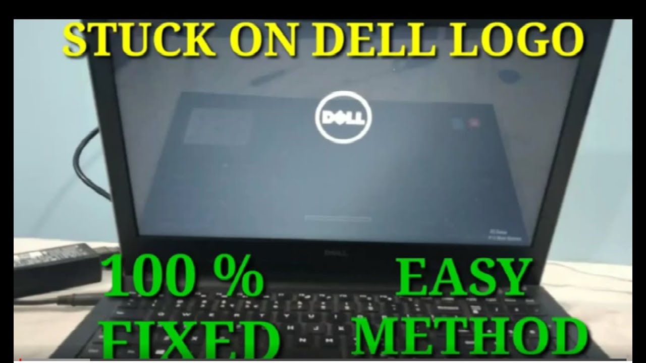 dell laptop stuck on dell screen