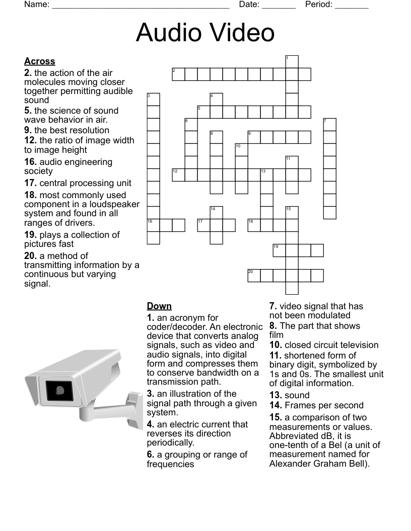 loudspeaker crossword clue 6 letters