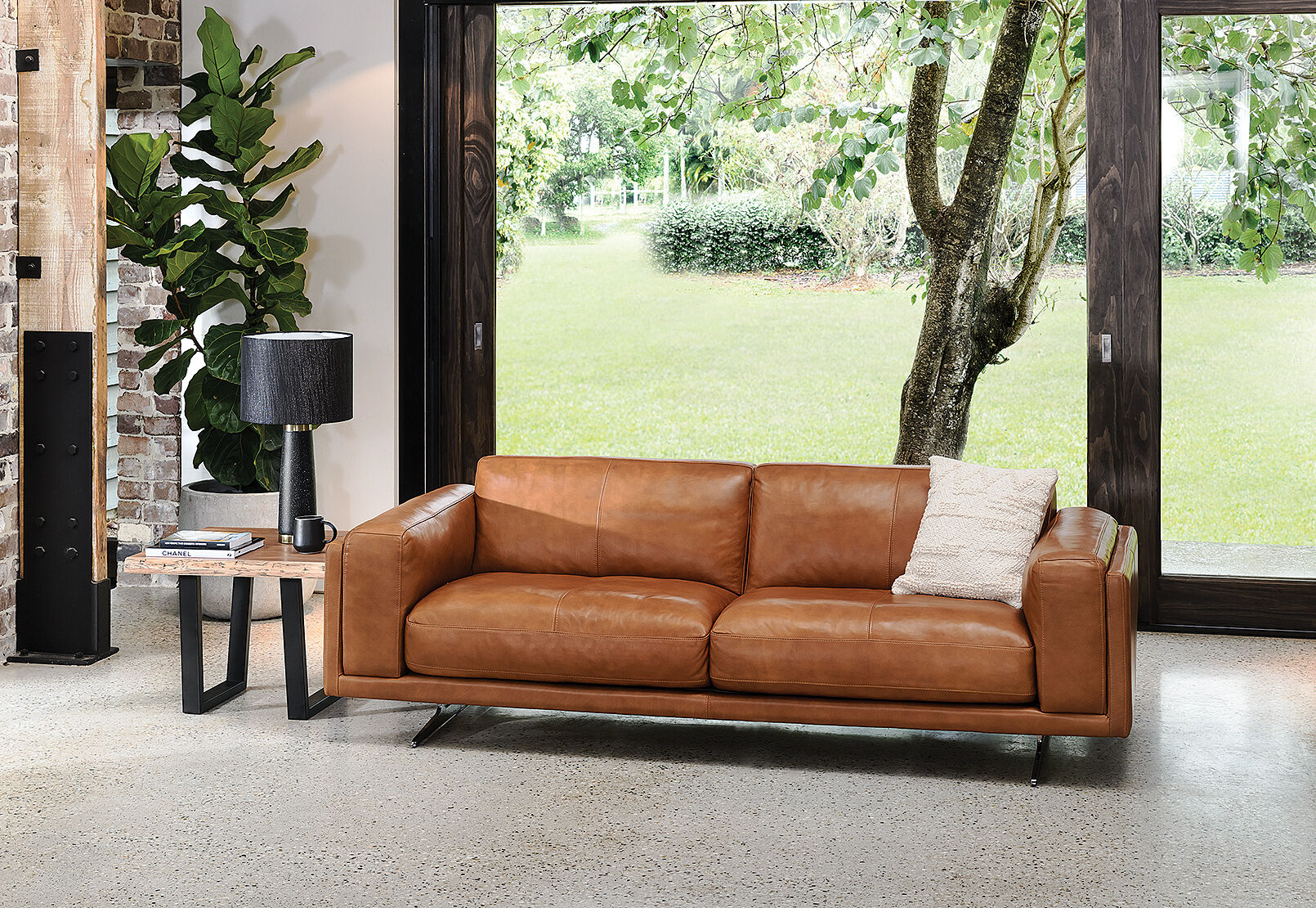 amart leather lounges