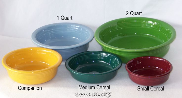 fiestaware bowl sizes