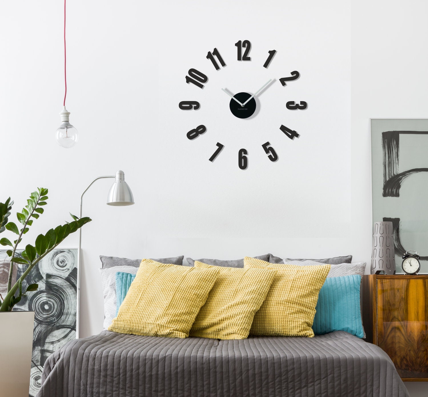 frameless wall clock