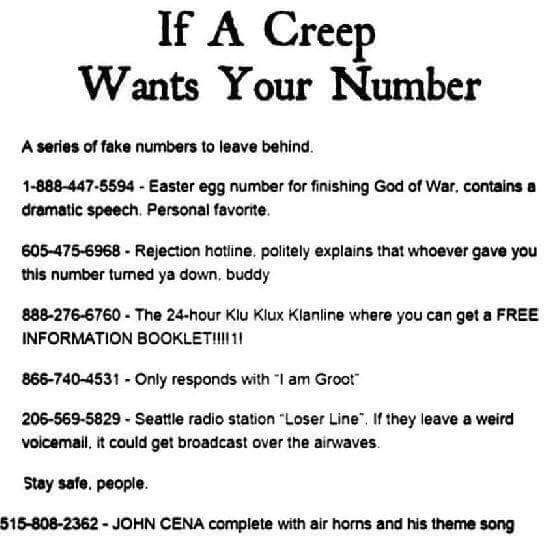 funny telephone numbers