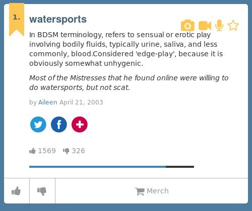 water sports urban dictionary