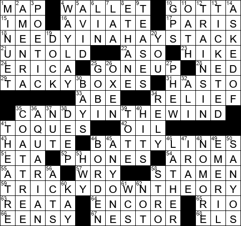 crossword clue wane