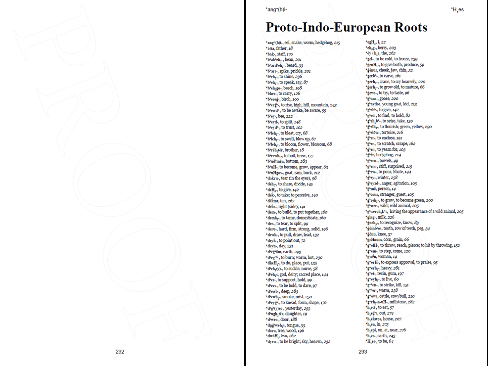 proto indo european dictionary