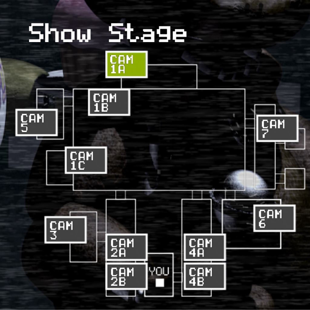 five nights at freddys camera map