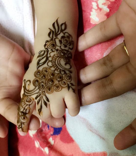 small baby hand mehndi design