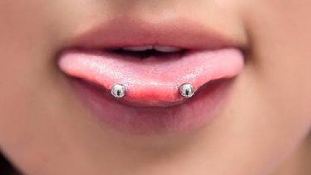 snake tongue piercing