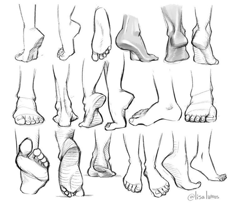 foot drawing reference