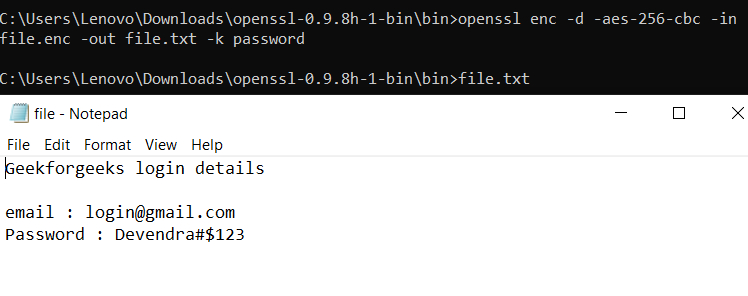 openssl decrypt online