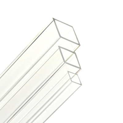 clear plastic square tubing