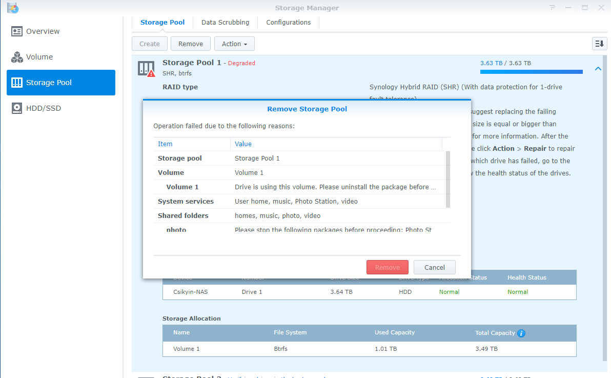 change raid type synology