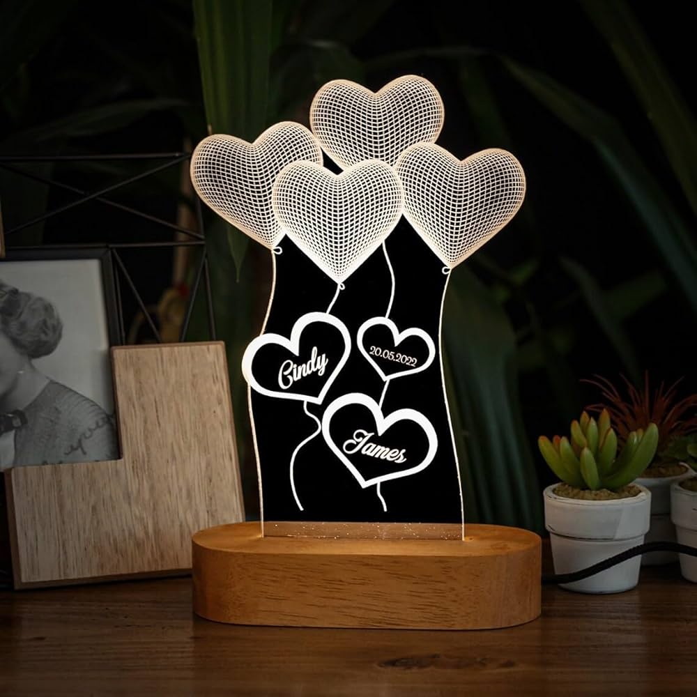 personalized 3d illusion led lamp