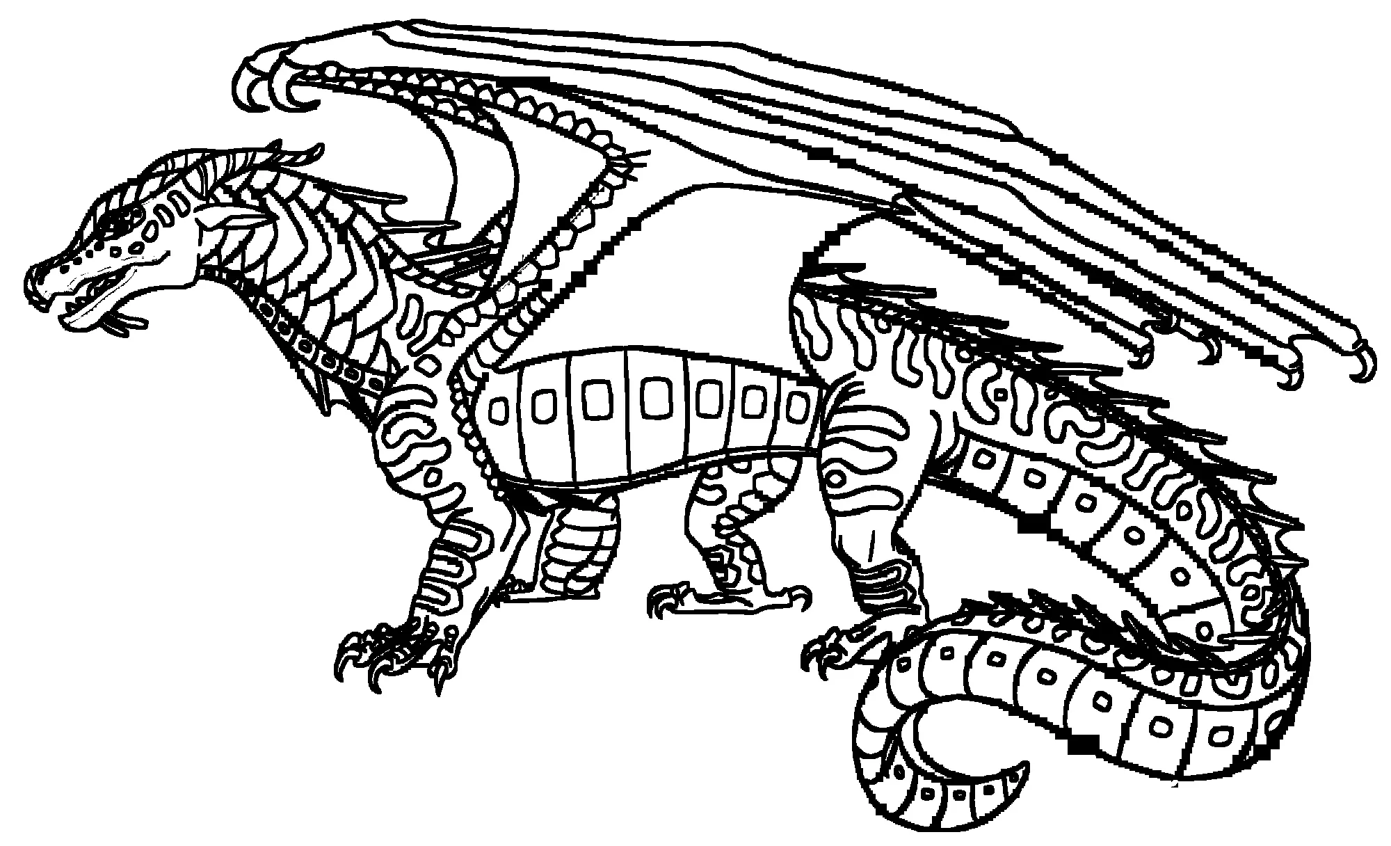 wings of fire colouring pages