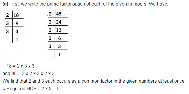 find the hcf of 18 and 48