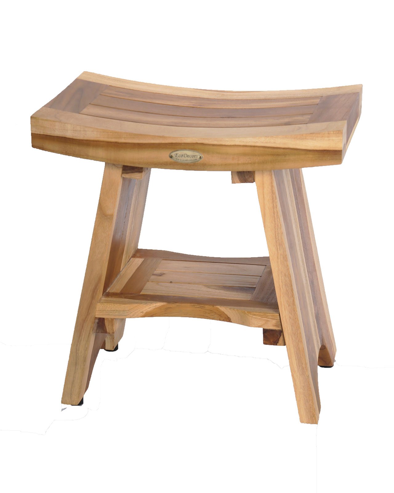 teak shower stool small